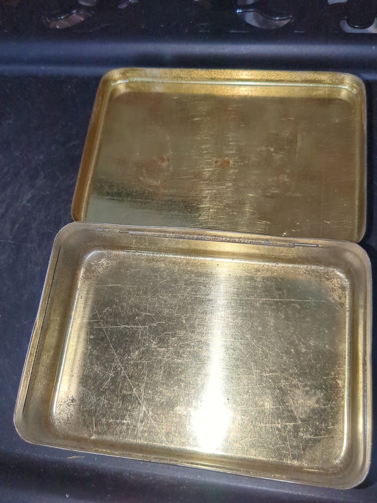 VINTAGE ADVERTISING  EMPTY WEBSTER FLAT TOBACCO POCKET TIN  tin504