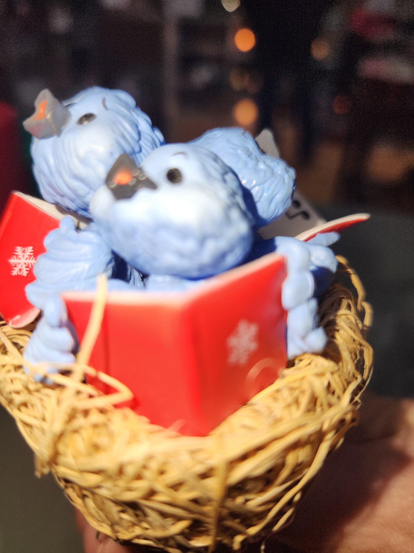 Three Vintage Hallmark Keepsake Ornaments 1986 Treetop Trio  1993 Peep Inside Birdhouse  1992 Egg Nog Nest