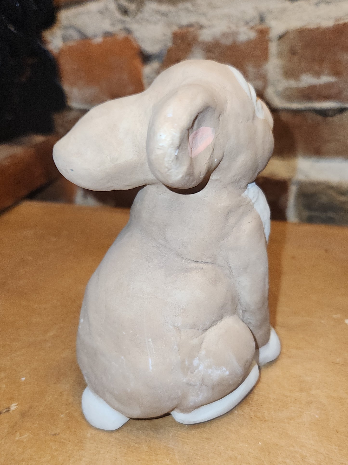 Vintage Dreamsicles Bunny Rabbit Tan White Sitting Kristin Haynes Cast Art Industries di10