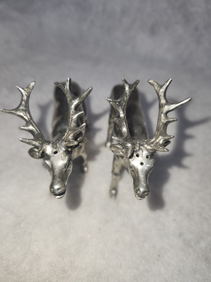 Vagabond Pewter deer salt and pepper set reindeer elk deer sps13