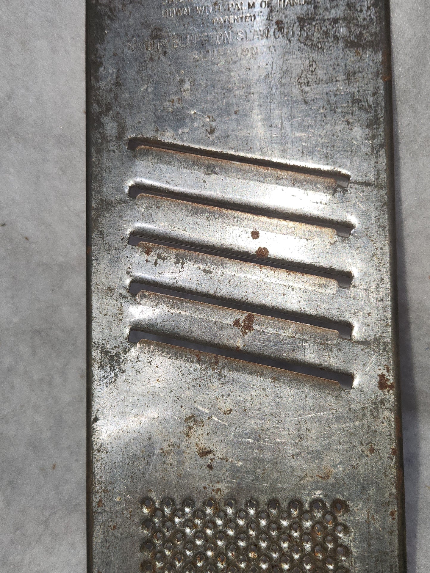 Vintage Rapid Slaw & Vegetable Cutter Made by Bluffton Slaw Cutter Co  Shredder Grater sh45