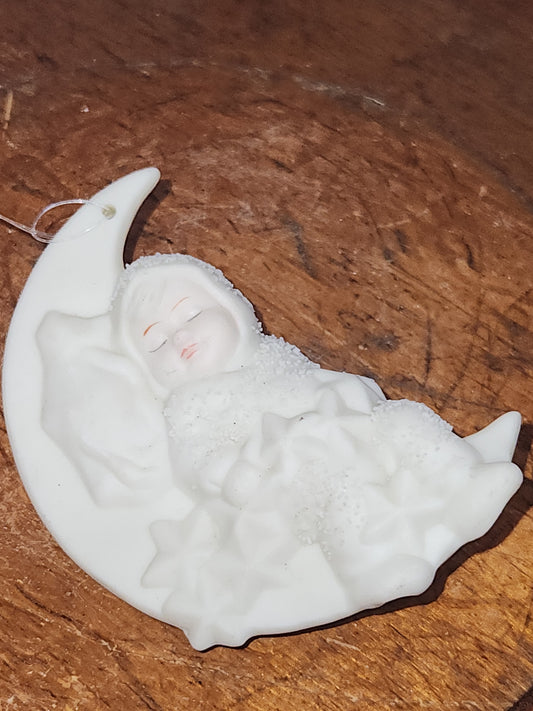Vintage Snowbabies Department 56 Ornament Rock A Bye Baby 1990 NO BOX sb22