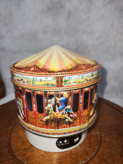 Vintage Churchill's of London Carousel Circus Animals Tin England tin445
