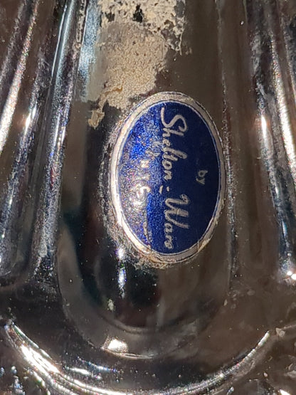 Vintage silverplated Shelton Ware Scalloped Serving Dish spoon rest trinket dish sil56
