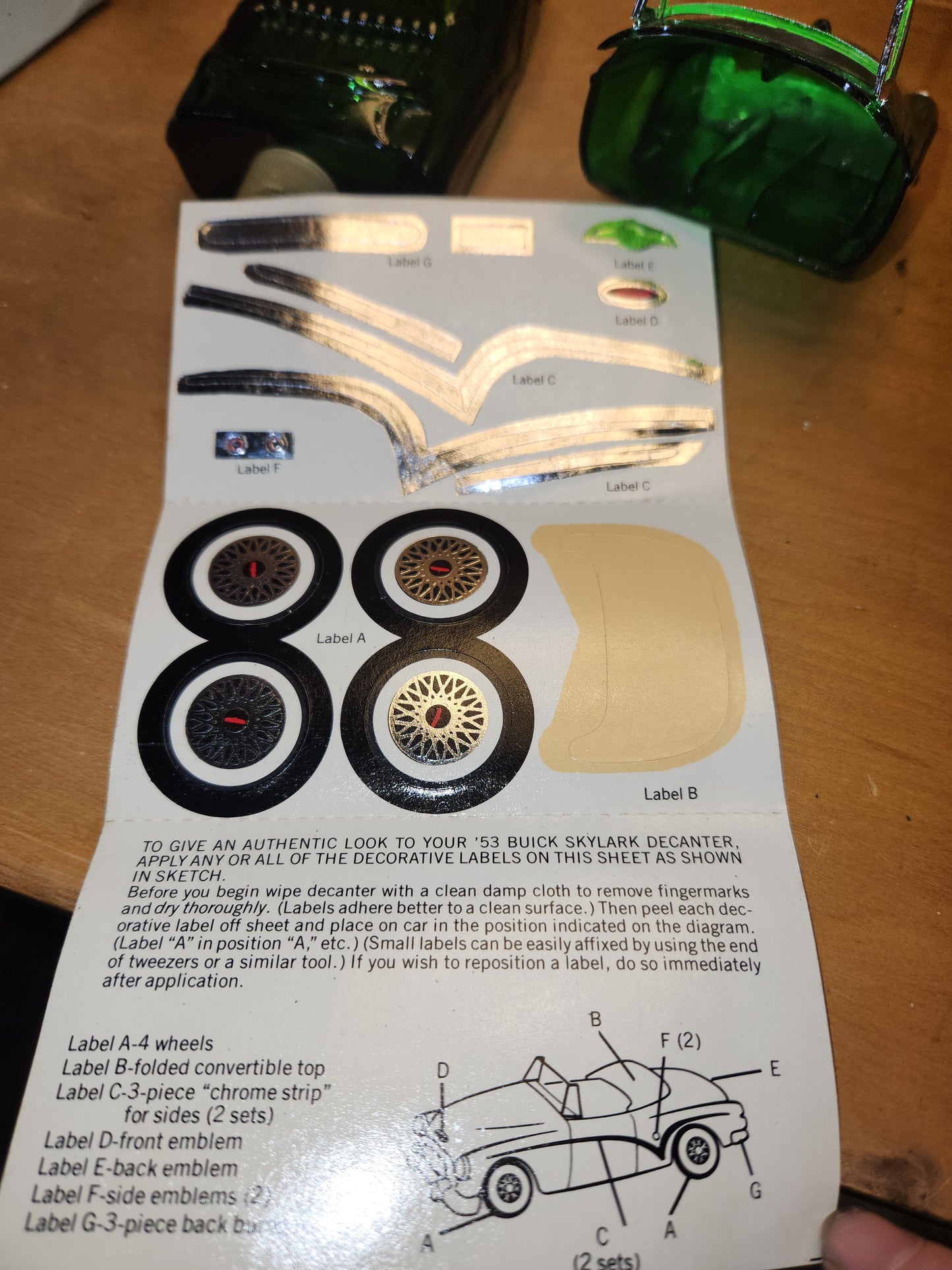 Vintage Avon 1953 Buick Skylark Clint After Shave With Unused Stickers and Original Box av489