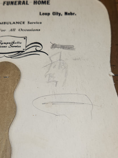 Vintage Advertising Fans Set of 3 Steele Funeral Home Nebraska Norcraft Inc. Cincinnati Ohio fan5