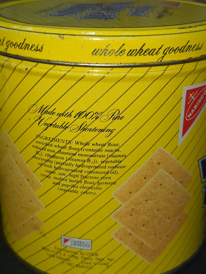Vintage 1987 Nabisco Original Wheat Thins Snack Cracker Tin 13oz Limited Edition tin900