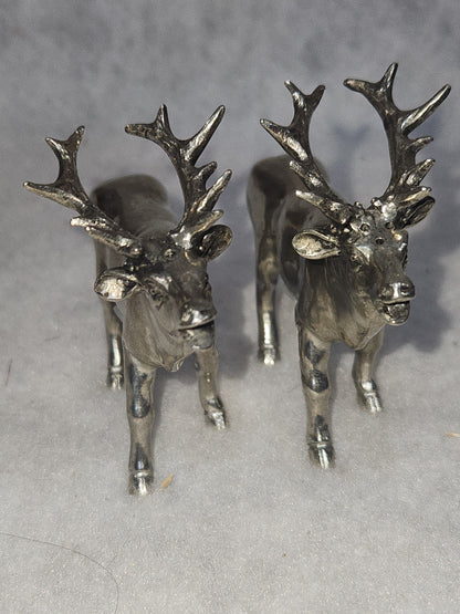 Vagabond Pewter deer salt and pepper set reindeer elk deer sps13