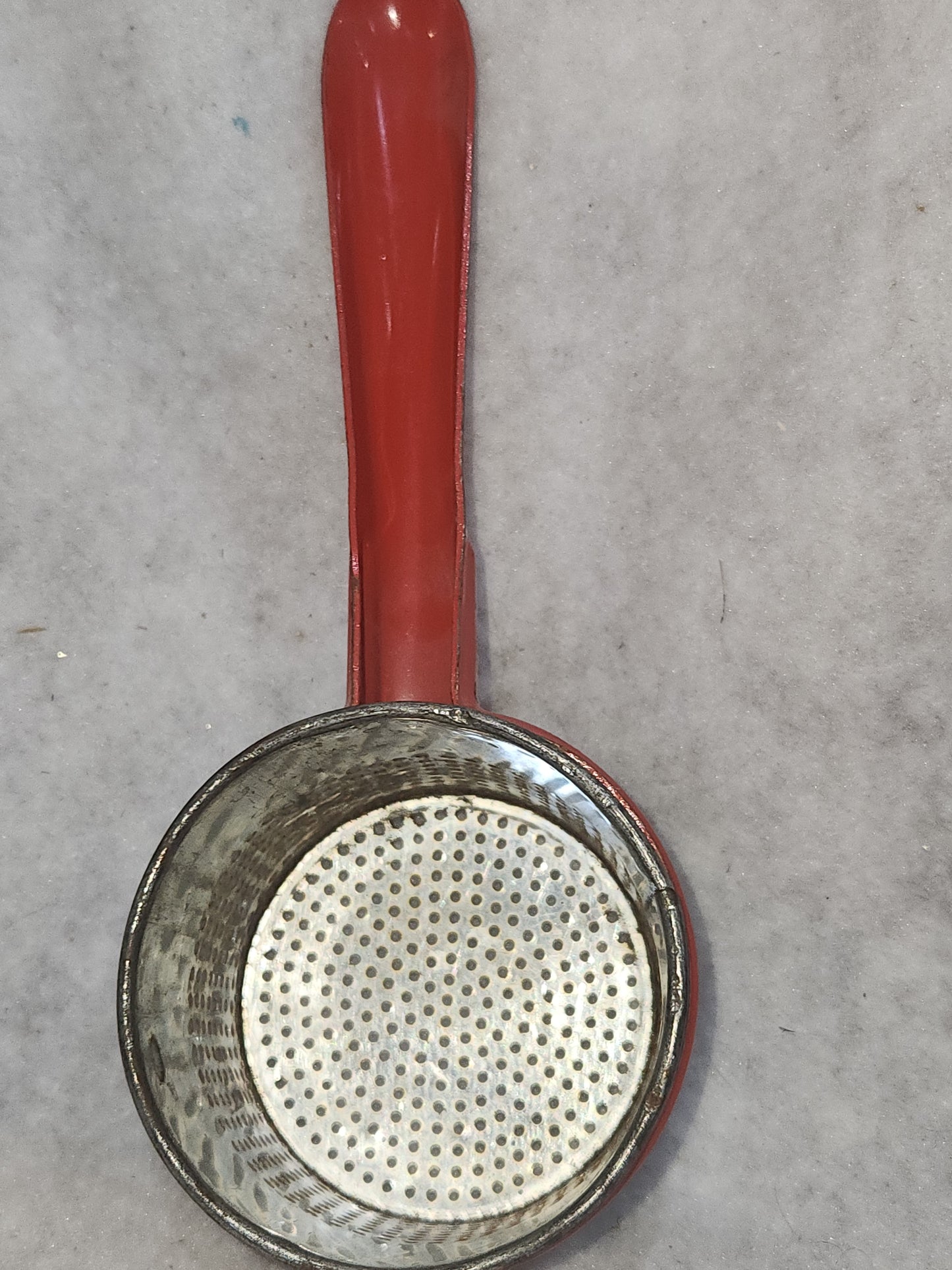 Vintage Potato Ricer Red Handle Universal No Makers Mark kit916