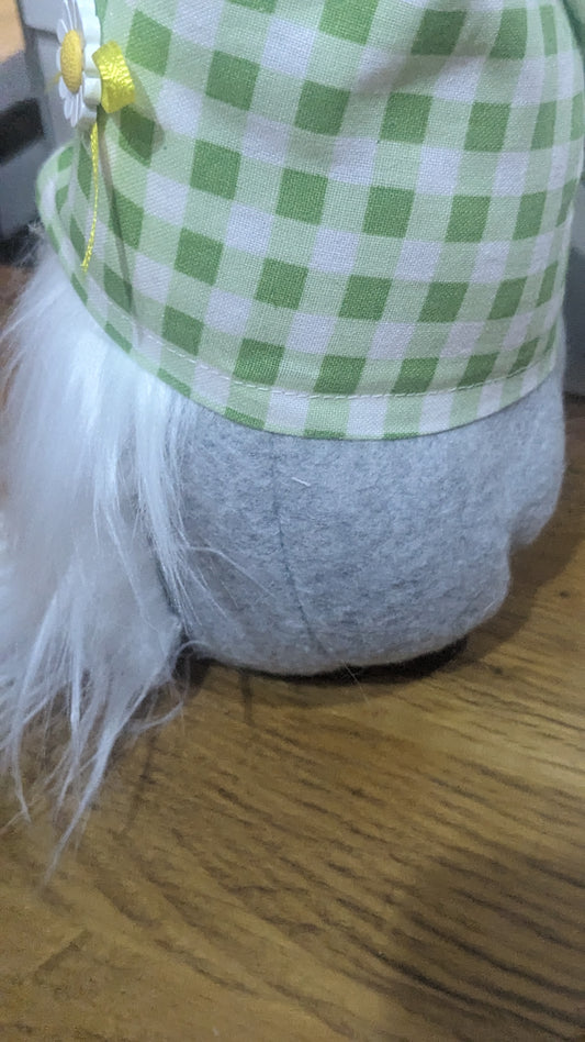 Green gingham gnome