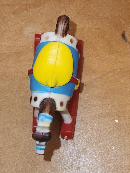 Vintage Wilton Cake Topper Toy Rocking Horse Plastic Miniature Dollhouse Figurine Set of 2 1978 Hong Kong AS IS rh6