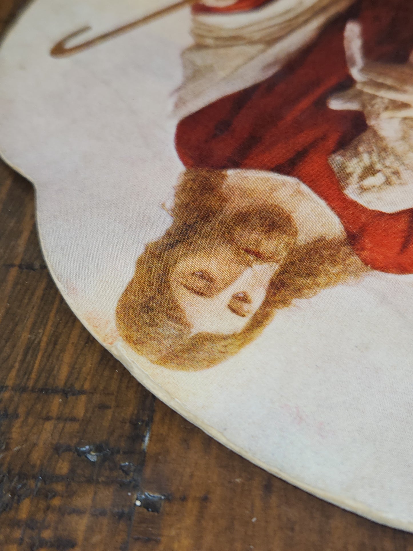 Vintage Advertising Fan Jesus and Lamb Steele Funeral Home Nebraska T.D.M Co. Red Oak Iowa fan8