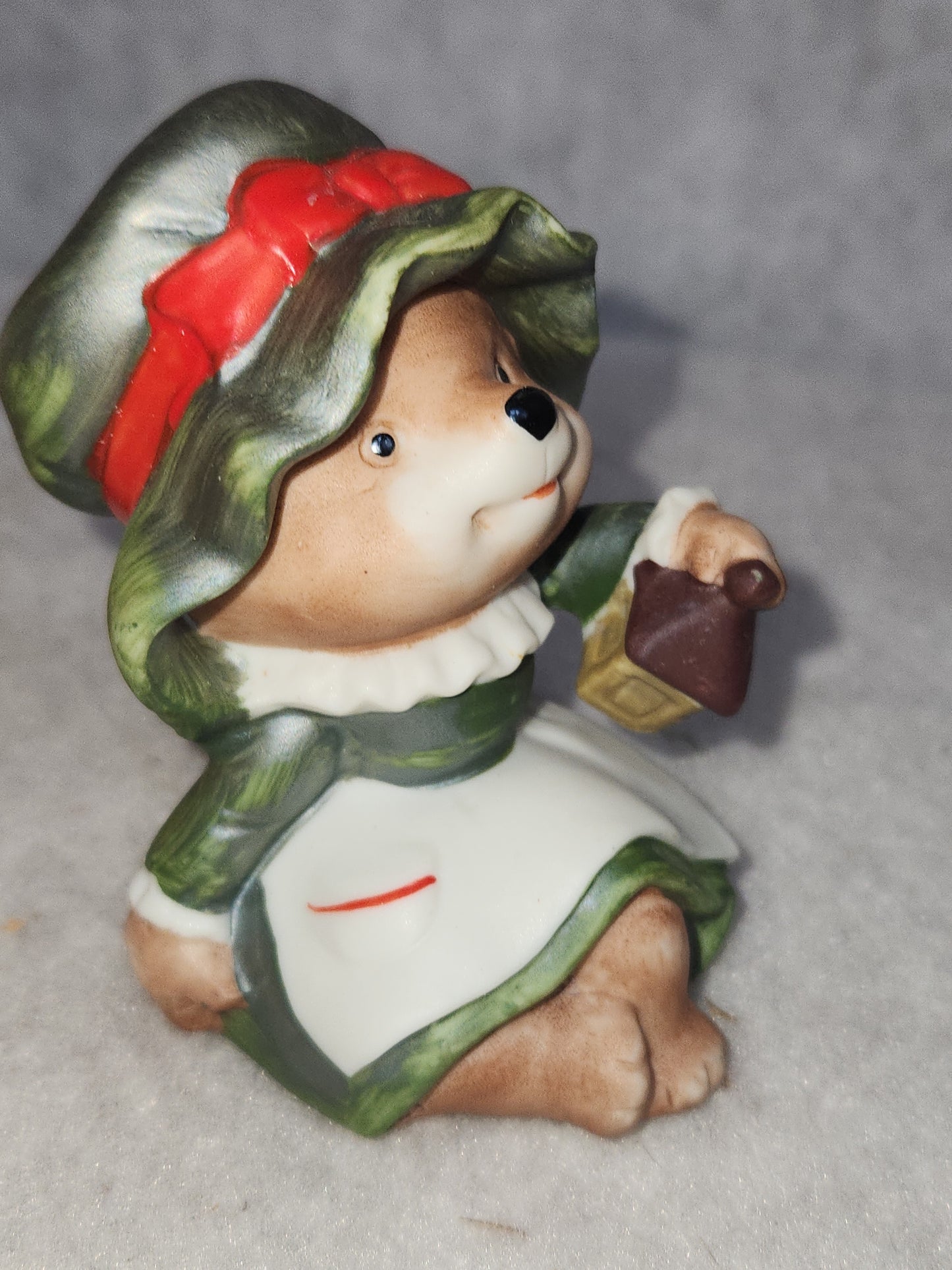 Vintage Homco Ceramic Christmas Bear Family #5600 Made in Taiwan