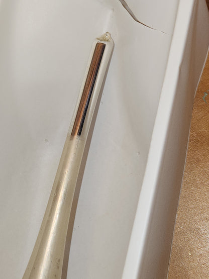 Vintage Rauch Hand Blown Mercury Glass Tree Topper White Gold Glass with Box Box tt11