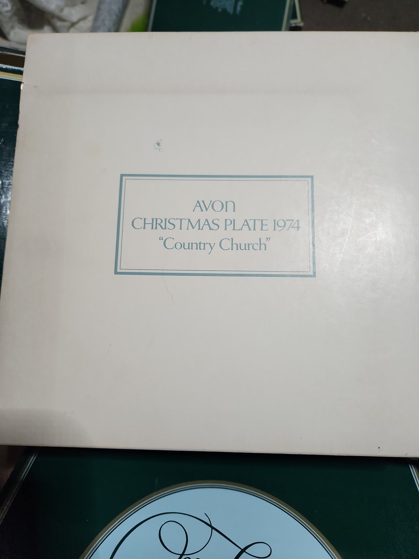 Vintage Avon Christmas 1974 Country Church Plate Original Box. Enoch Wedgewood England