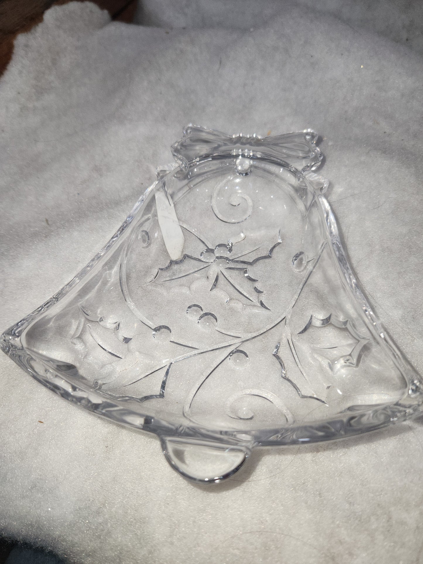 Mikasa Celebrations Season's Holly Clear Collection Bell Dish mik7