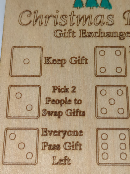 Wooden ornament Christmas dice game