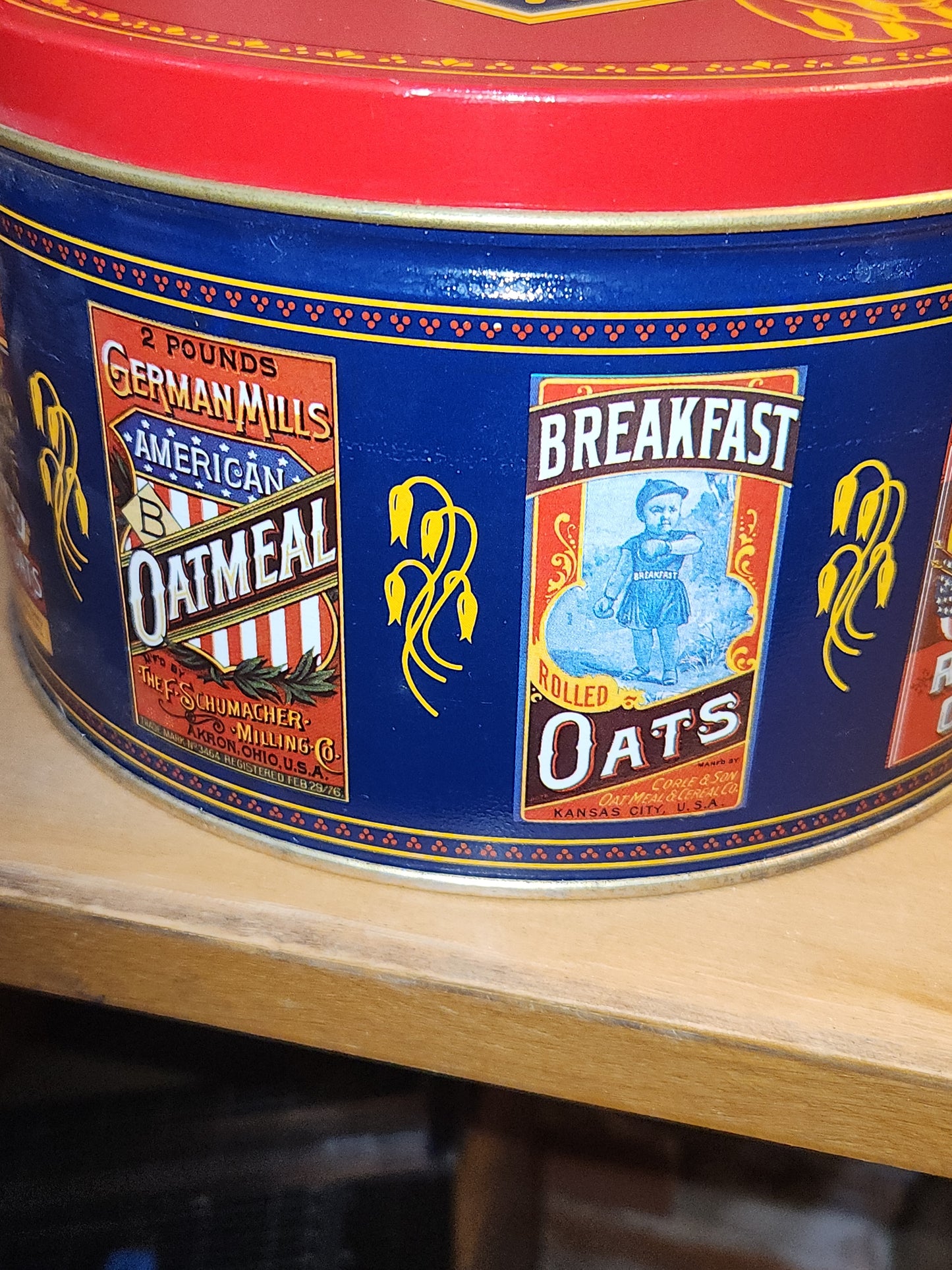 Vintage Quaker Oats Limited Edition 1983 Tin Includes Recipe Card NO CONTENTS ti30