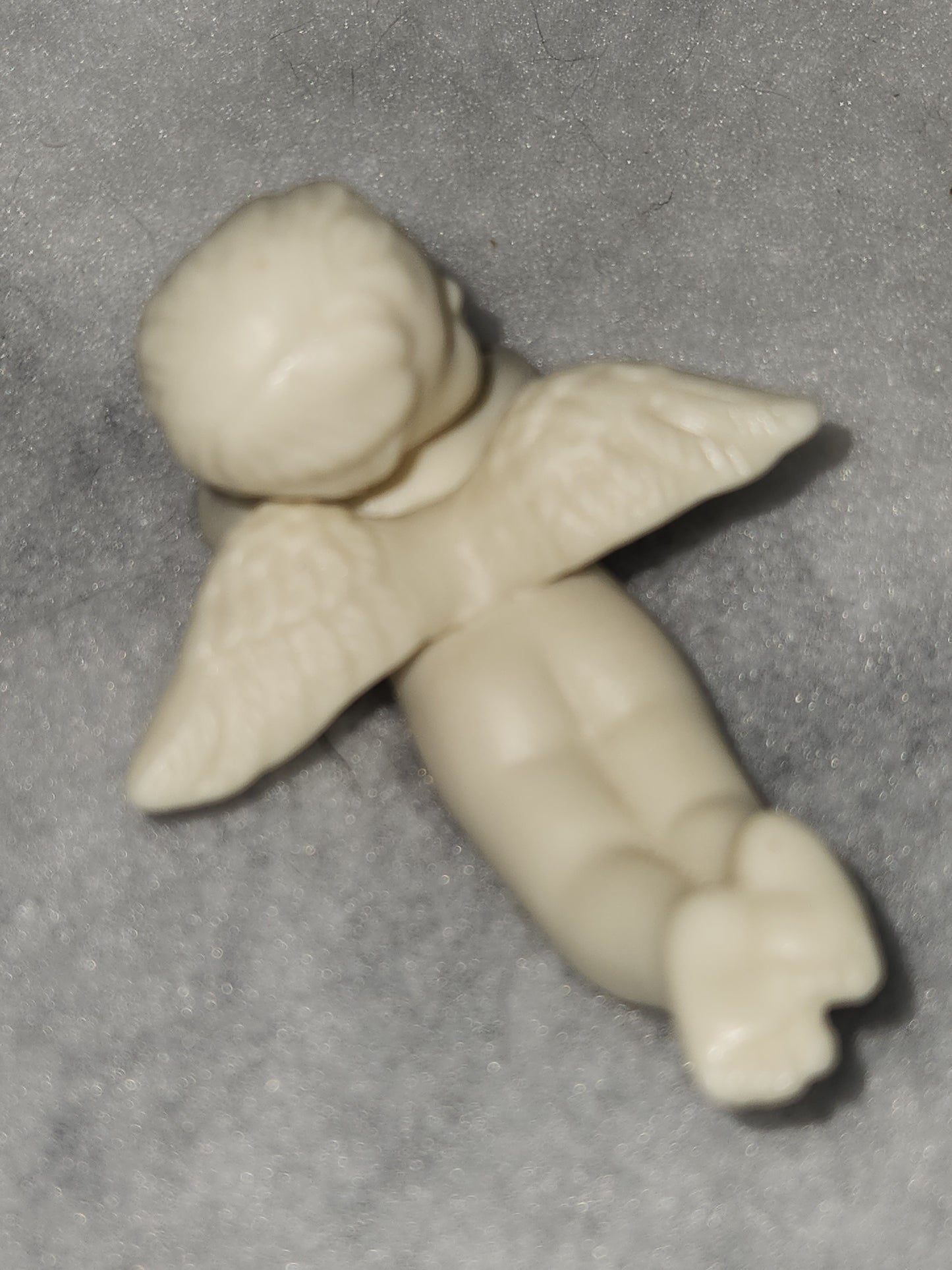 Vintage flying Cherubs Angels Fine Bisque Porcelain Candle Huggers China an69