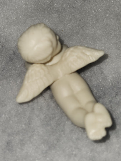 Vintage flying Cherubs Angels Fine Bisque Porcelain Candle Huggers China an69