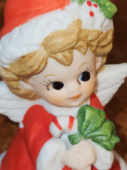 Vintage Lefton set of 2 Angel Bell Figurines