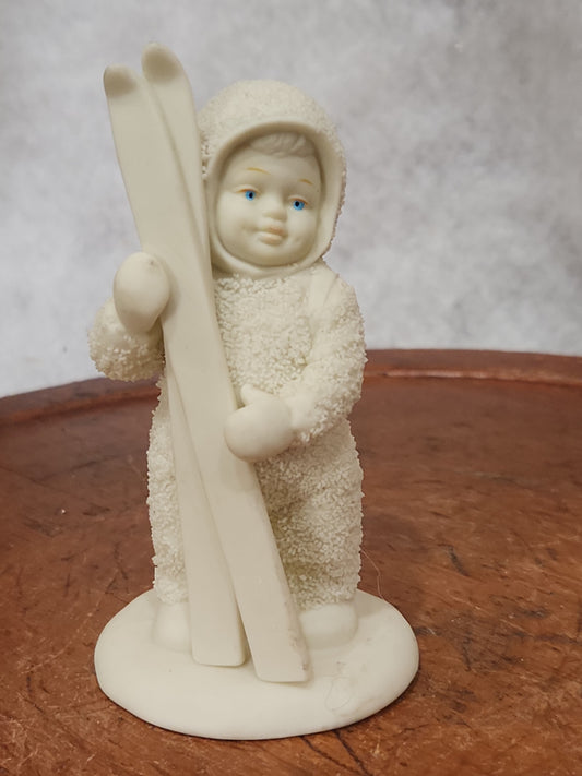Vintage Snowbabies Department 56 Let's Go Sking 1992 NO BOX sb88