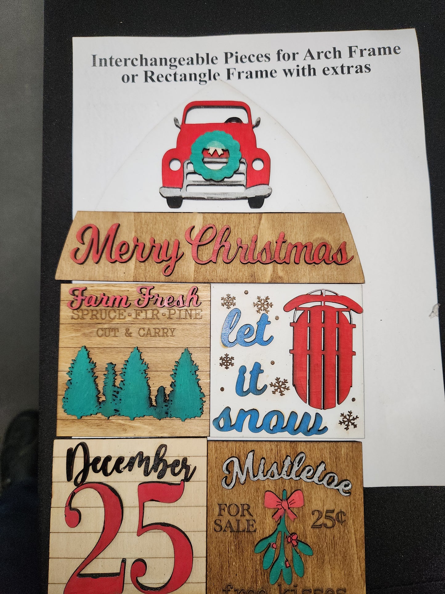 Christmas Kit Interchangeable Arch or Rectangle frame FRAMES SOLD SEPARATELY