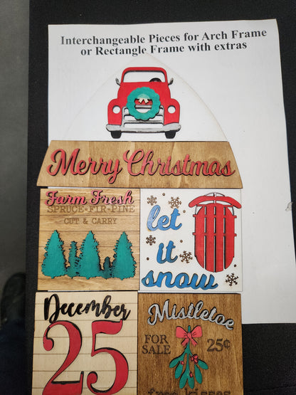 Christmas Kit Interchangeable Arch or Rectangle frame FRAMES SOLD SEPARATELY