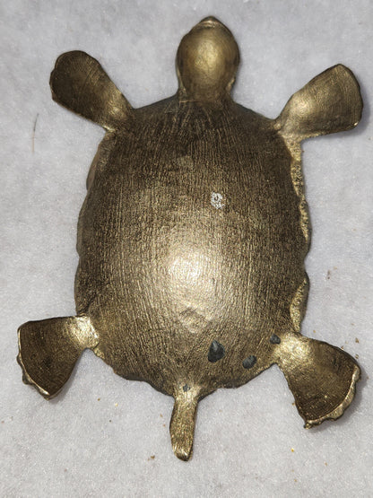 Vintage Solid Brass turtle trinket dish br120