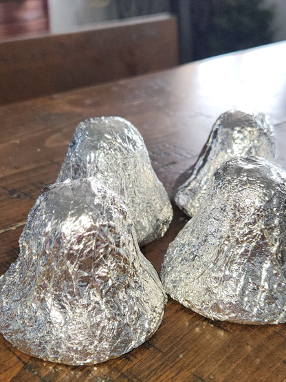 Vintage Christmas Foil Paper Mache Bell Christmas Ornament SEE DESCRIPTION