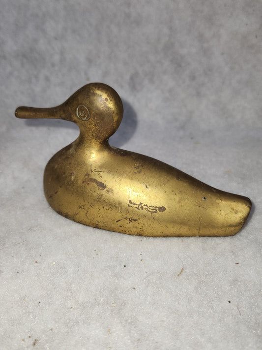 Vintage Brass Swimming Duck br98