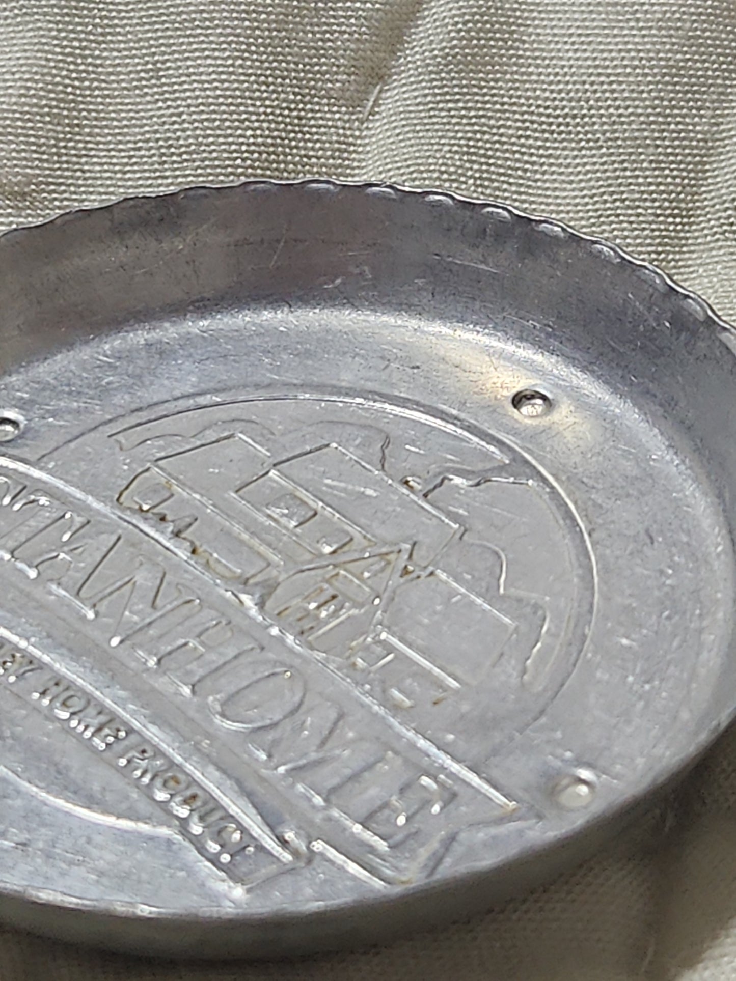 Vintage Stanhome Aluminum promotional coaster set of 6.