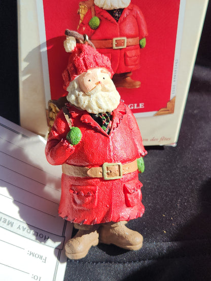 Vintage Hallmark Keepsake Ornanent Kris Kringle backpack 2004