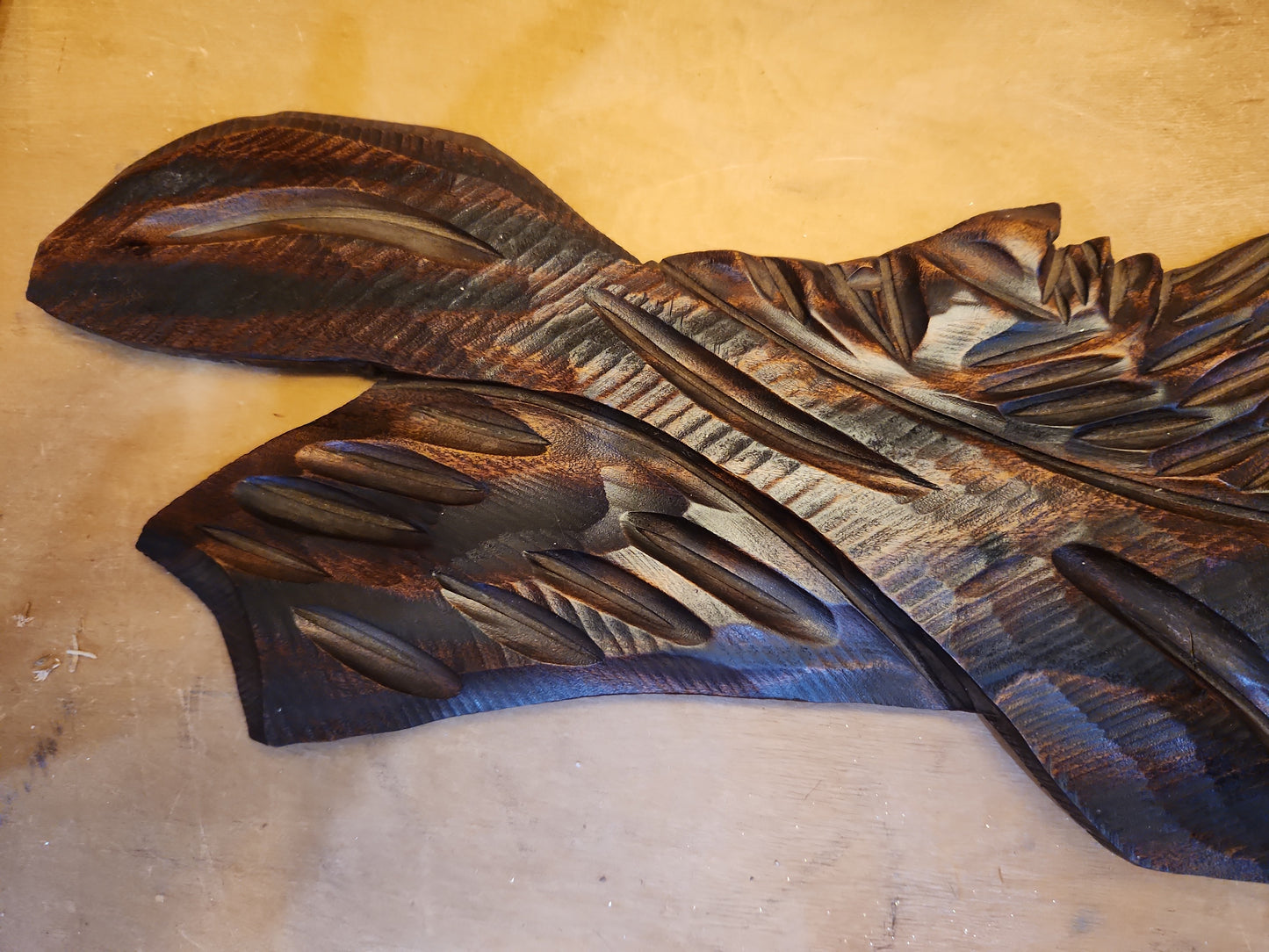 Vintage Brazilian Folkart Decorative Wooden Wall Sculpture Carving Yara Folclore Made in Brazil wh1