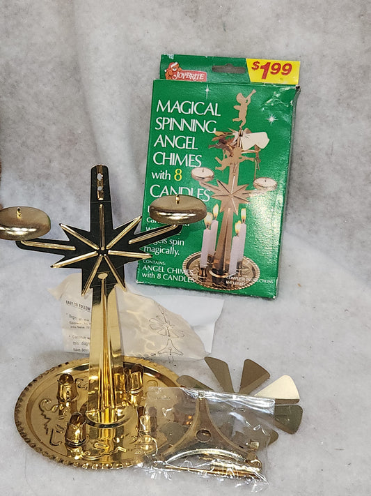 Vintage Joybrite Magical Spinning Angel Chimes NIB no candles