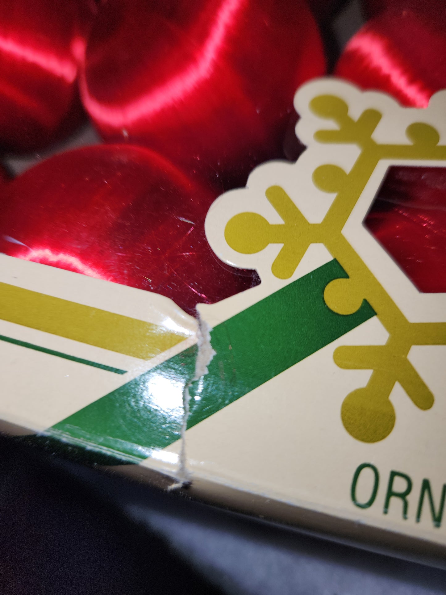 Vintage Pyramid 24 Red Silk Ornaments 2 boxes of 12