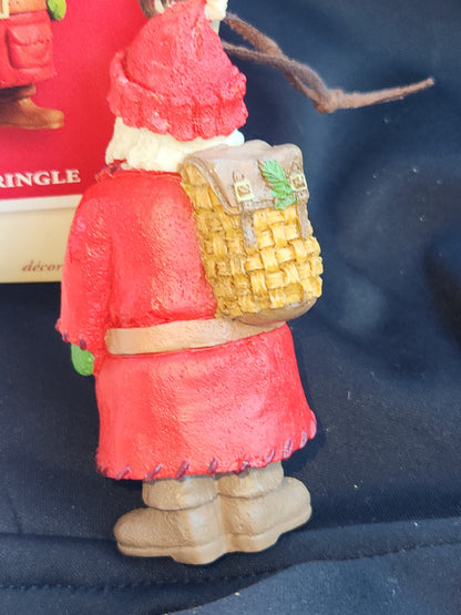 Vintage Hallmark Keepsake Ornanent Kris Kringle backpack 2004