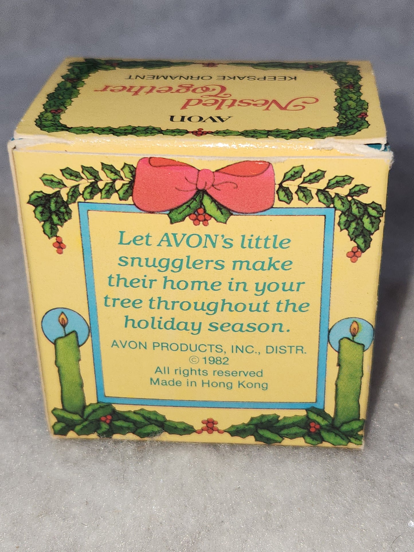 Avon Keepsake Ornaments  Nestled Together 1982 Has Box