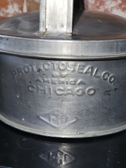 Antique Protectoseal co. of America Chicago Industrial round safety device great for steampunk decor. Ss601