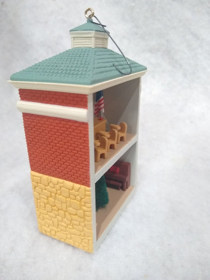 Schoolhouse Ornament Hallmark Nostalgic Houses and shops hh2000