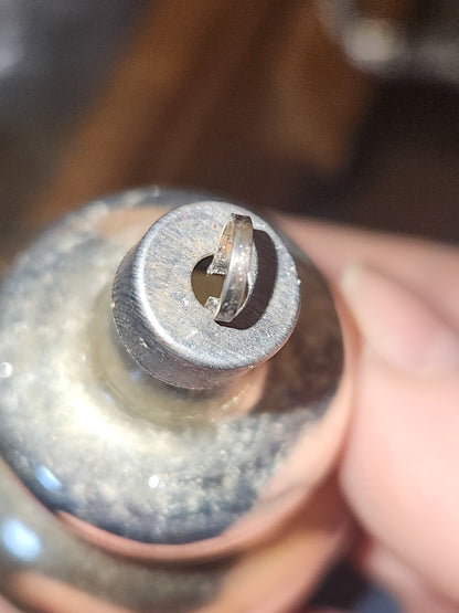 Vintage Premier Glass Christmas Ornament Lantern Silver Gold White vo8