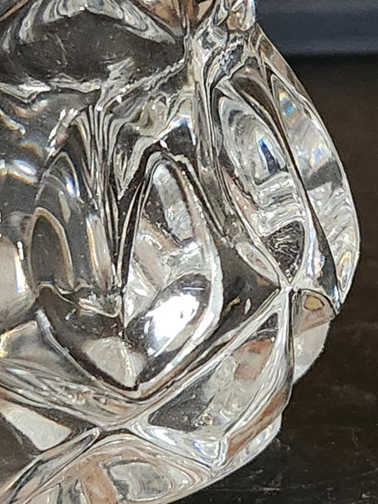 Vintage Mid Century Glass Crystal Yugoslavia Zajecar  Vase or toothpick holder vas67