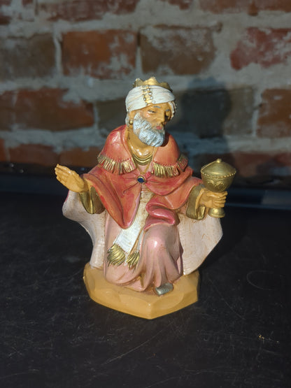 Vintage Fontanini 5" centennial collection nativity made in Italy Jesus Mary Joseph, wise men, camel, goat, sheep, Angel, John, Josiah, Naamah, stable fn79