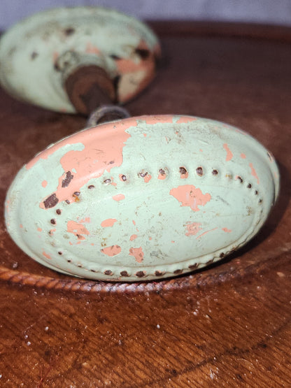 Antique Metal Painted Door Knobs attached to a stem Magnetic kn22