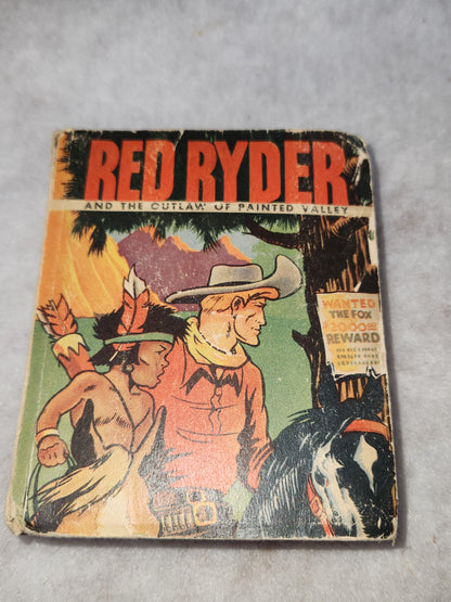 Vintage Big Little Book Better Little Book Red Ryder and the Outlaw of Painted Valley missing pages for decor