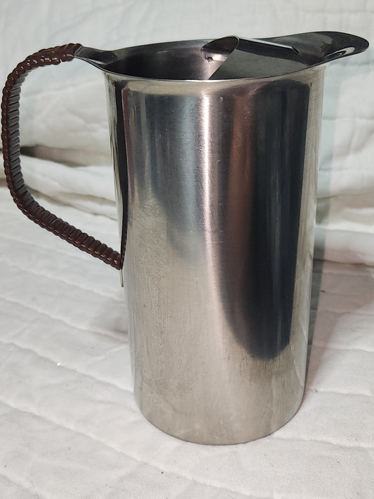 Vintage Stainless Steel Water Pitcher made in Denmark 18-8 ss633