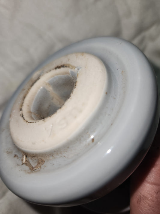 Vintage Brown Porcelain Insulator