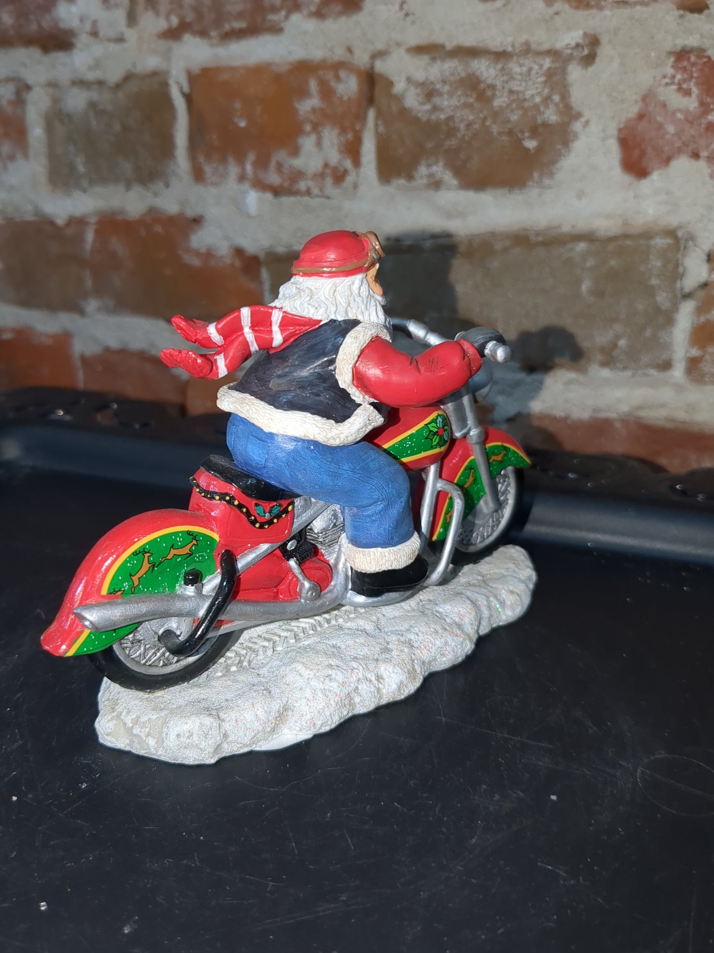 Christmas Limited Edition Rebel Without A Claus motorcycle Figurine "A Cool Yule for Santa" by Hamilton r14