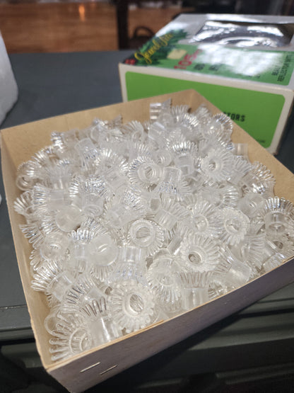 Vintage Jewel-Lite Add-A-Jewel Clear Plastic Reflectors for Christmas String Lights