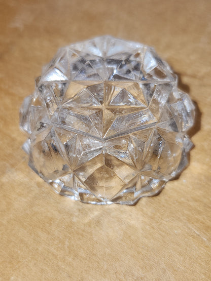 Vintage Pressed Glass Salt Cellars with Plastic Spoons Set of 6 in Original Box Made In Japan ss9